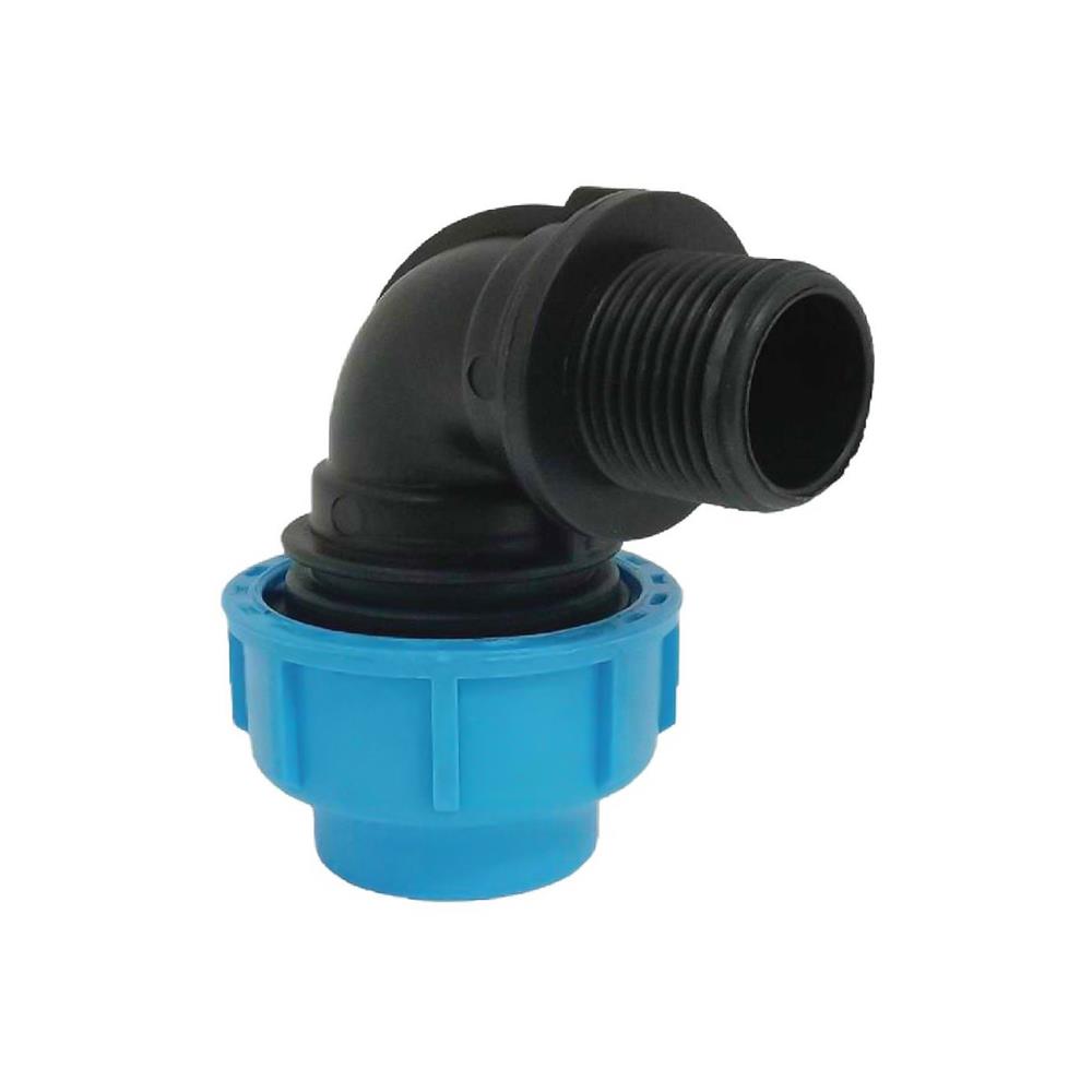 ข้องอสวมล็อก เกลียวนอก ตรามือ PN16 32 มม.X1 นิ้ว