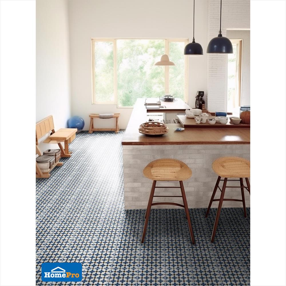 กระเบื้องพื้นพอร์ซเลน 20x20 ซม. TARA นอร่า บูล มัลติคัลเลอร์ A 1 ตร.ม.