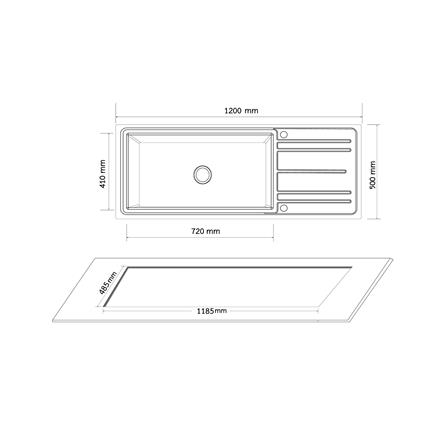 ซิงค์ฝัง 1 หลุม 1 ที่พัก AXIA PRECIOUS 12050 1B1D  สีสเตนเลส_4