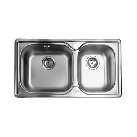 ซิงค์ฝัง 2 หลุม FRANKE LNX 620-40-28 สีเงิน_0