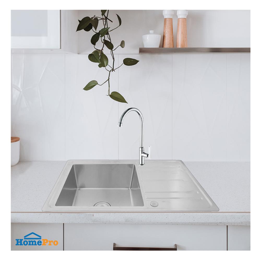 ซิงค์ฝัง 1 หลุม 1 ที่พัก AXIA PRECIOUS 8050 สีเงิน