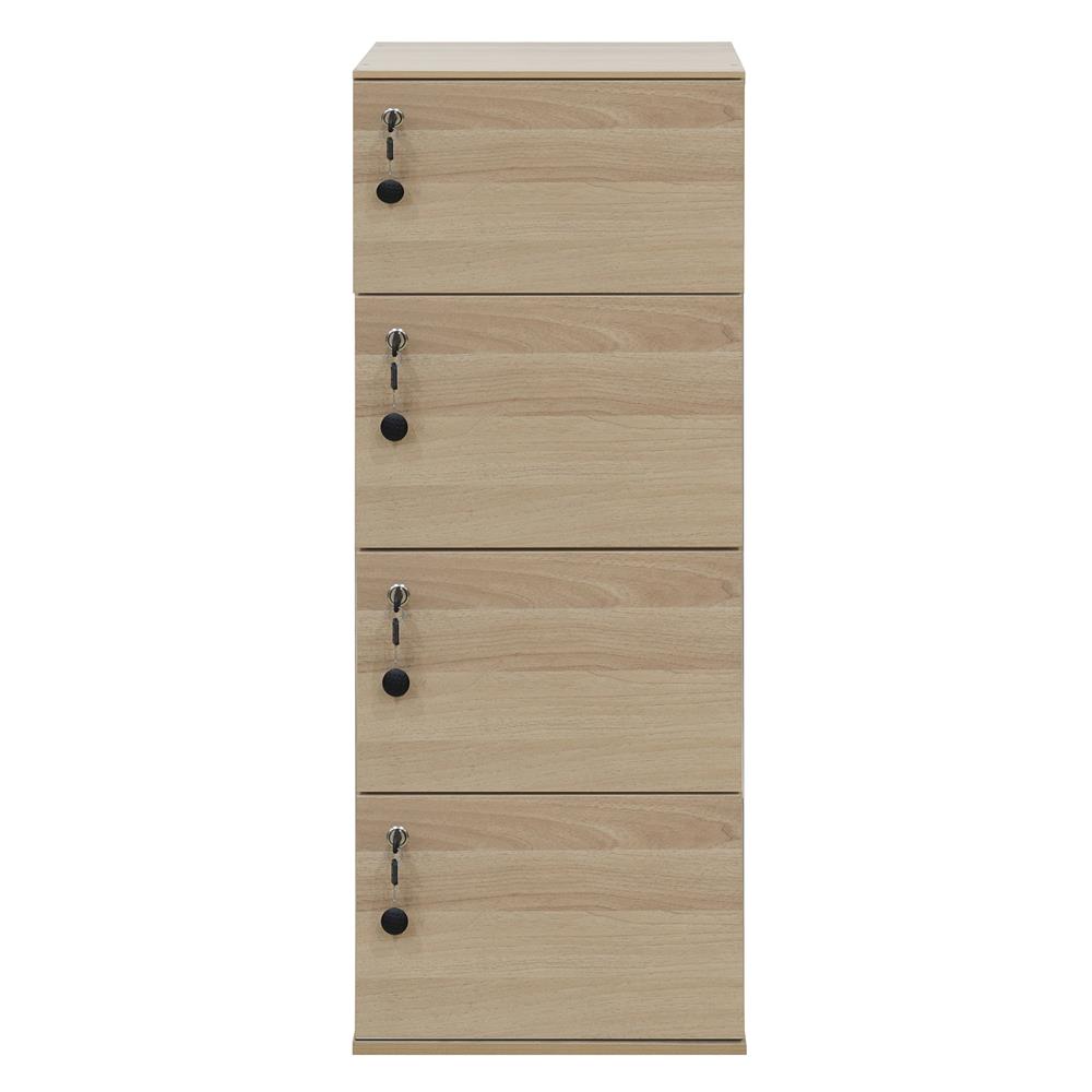 ตู้ล็อกเกอร์ 4 ช่อง FURDINI ANY 40 ซม. สีไวท์โอ๊ค_0