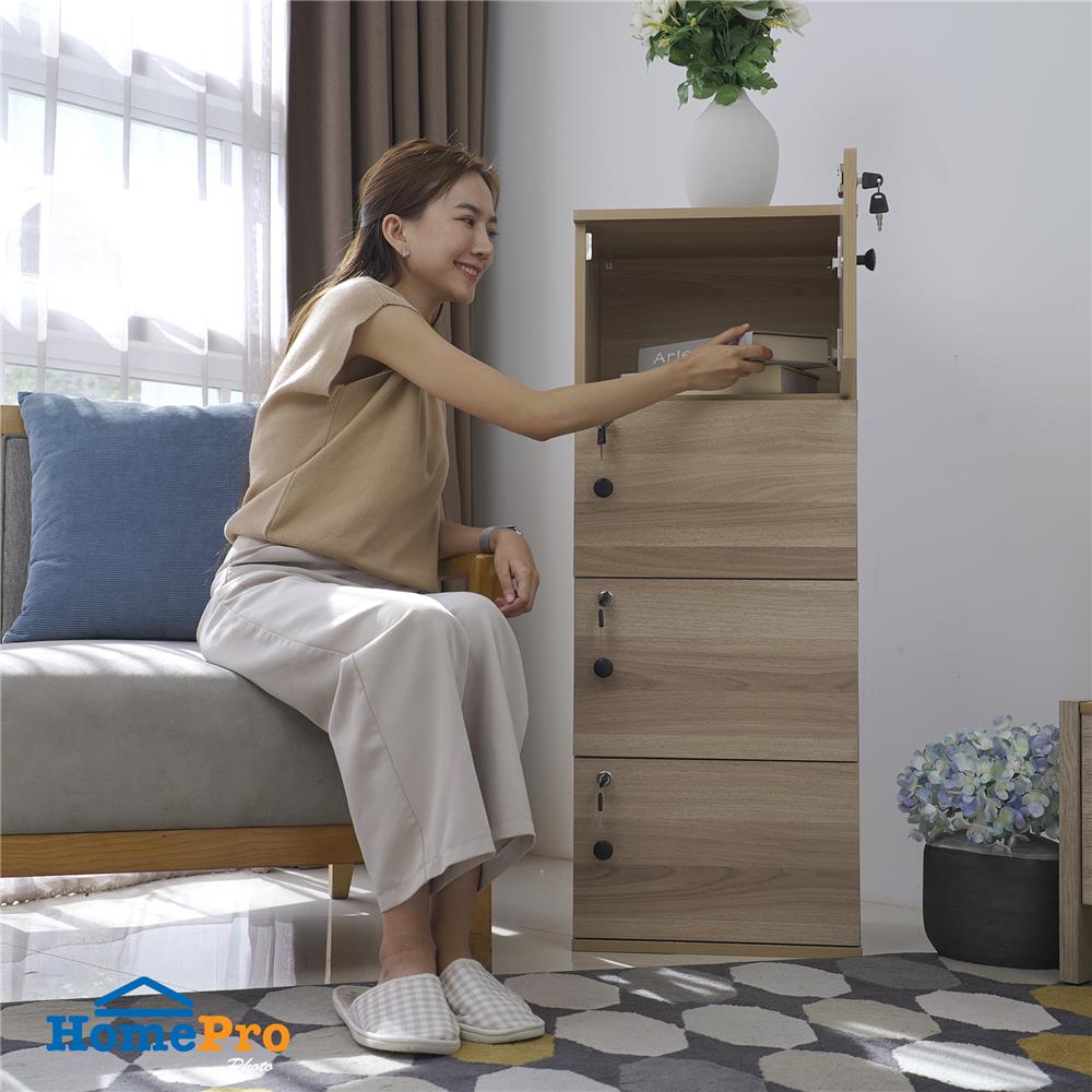 ตู้ล็อกเกอร์ 4 ช่อง FURDINI ANY 40 ซม. สีไวท์โอ๊ค