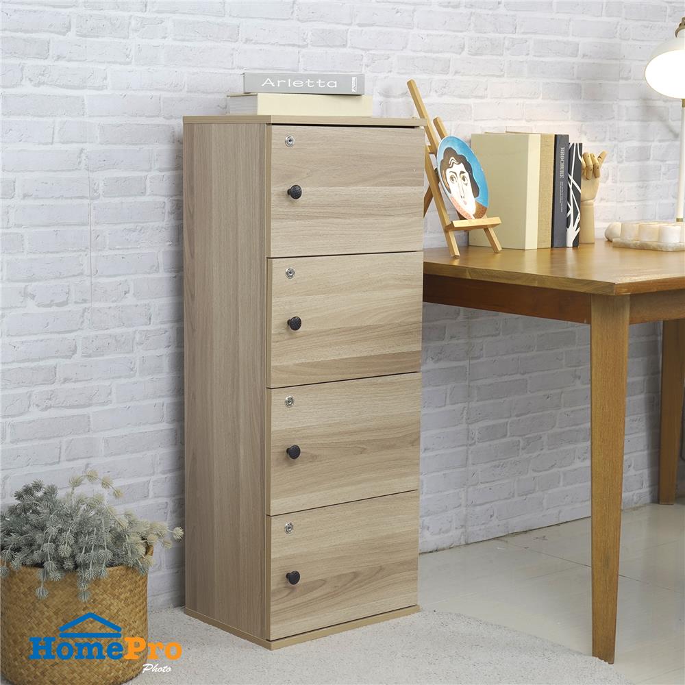 ตู้ล็อกเกอร์ 4 ช่อง FURDINI ANY 40 ซม. สีไวท์โอ๊ค