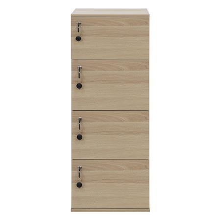 ตู้ล็อกเกอร์ 4 ช่อง FURDINI ANY 40 ซม. สีไวท์โอ๊ค_1