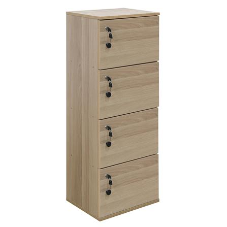 ตู้ล็อกเกอร์ 4 ช่อง FURDINI ANY 40 ซม. สีไวท์โอ๊ค_2