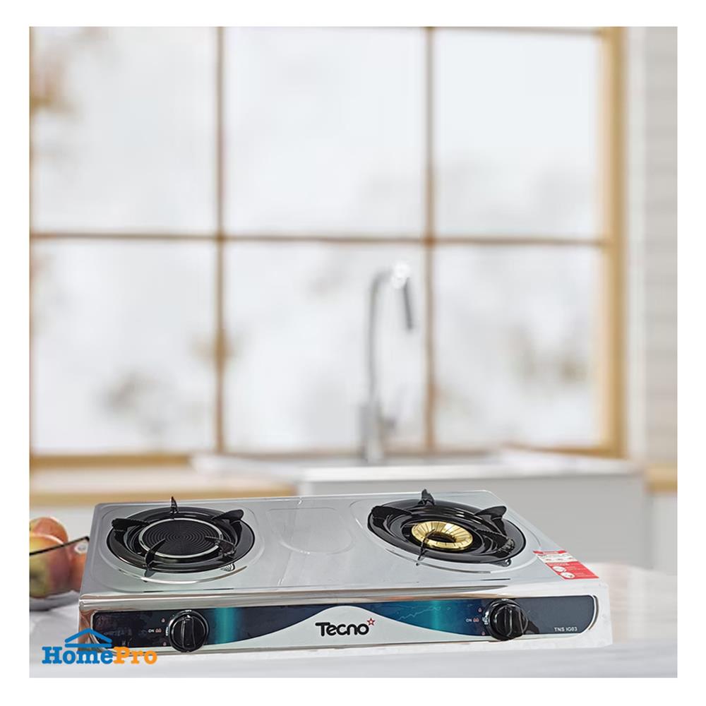 เตาแก๊สตั้งโต๊ะ 2 หัวแก๊ส TECNOSTAR IG03