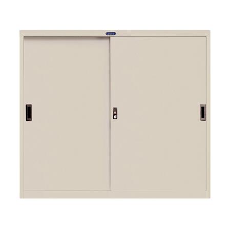 ตู้เหล็กบานเลื่อนทึบ SURE SL-03 สีครีม