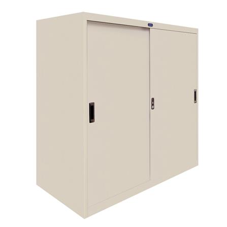 ตู้เหล็กบานเลื่อนทึบ SURE SL-03 สีครีม_1