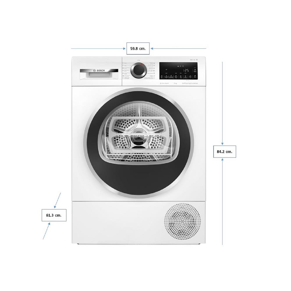 เครื่องอบผ้าฝาหน้า BOSCH WQG245A0TH 9 กก. PUMP AUTO SELF CLEAN