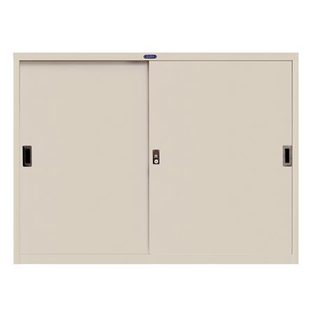 ตู้เหล็กบานเลื่อนทึบ SURE SL-04 สีครีม