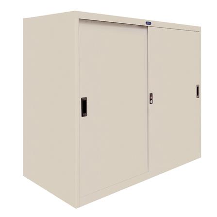 ตู้เหล็กบานเลื่อนทึบ SURE SL-04 สีครีม_1