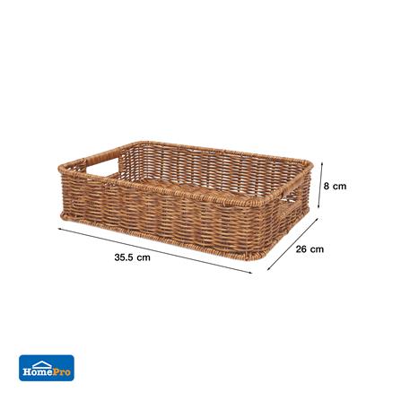 ตะกร้าผ้าเหลี่ยมเตี้ย PLIM SAAN SIZE L สีน้ำตาล_7