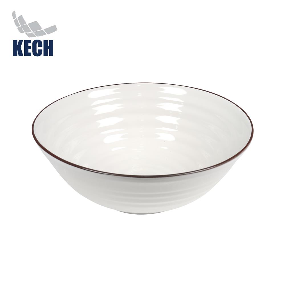 ชามเซรามิก 7 นิ้ว KECH LONN ขอบน้ำตาล