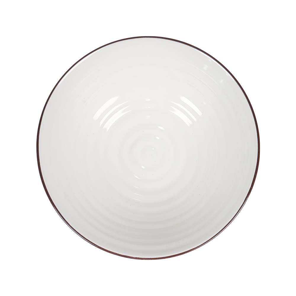 ชามเซรามิก 7 นิ้ว KECH LONN ขอบน้ำตาล