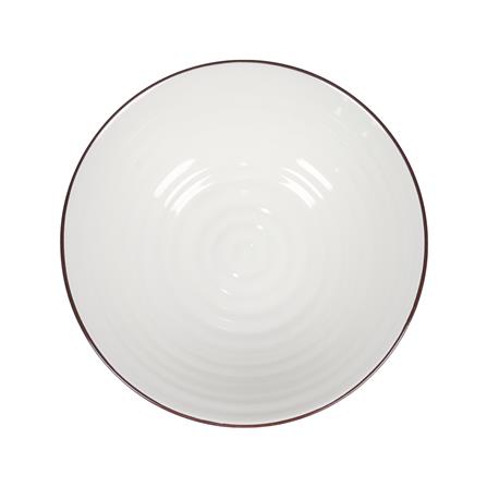 ชามเซรามิก 7 นิ้ว KECH LONN ขอบน้ำตาล_1