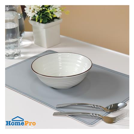 ชามเซรามิก 7 นิ้ว KECH LONN ขอบน้ำตาล_3