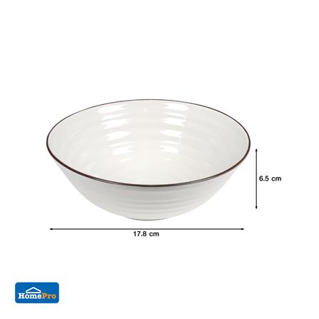 ชามเซรามิก 7 นิ้ว KECH LONN ขอบน้ำตาล_5