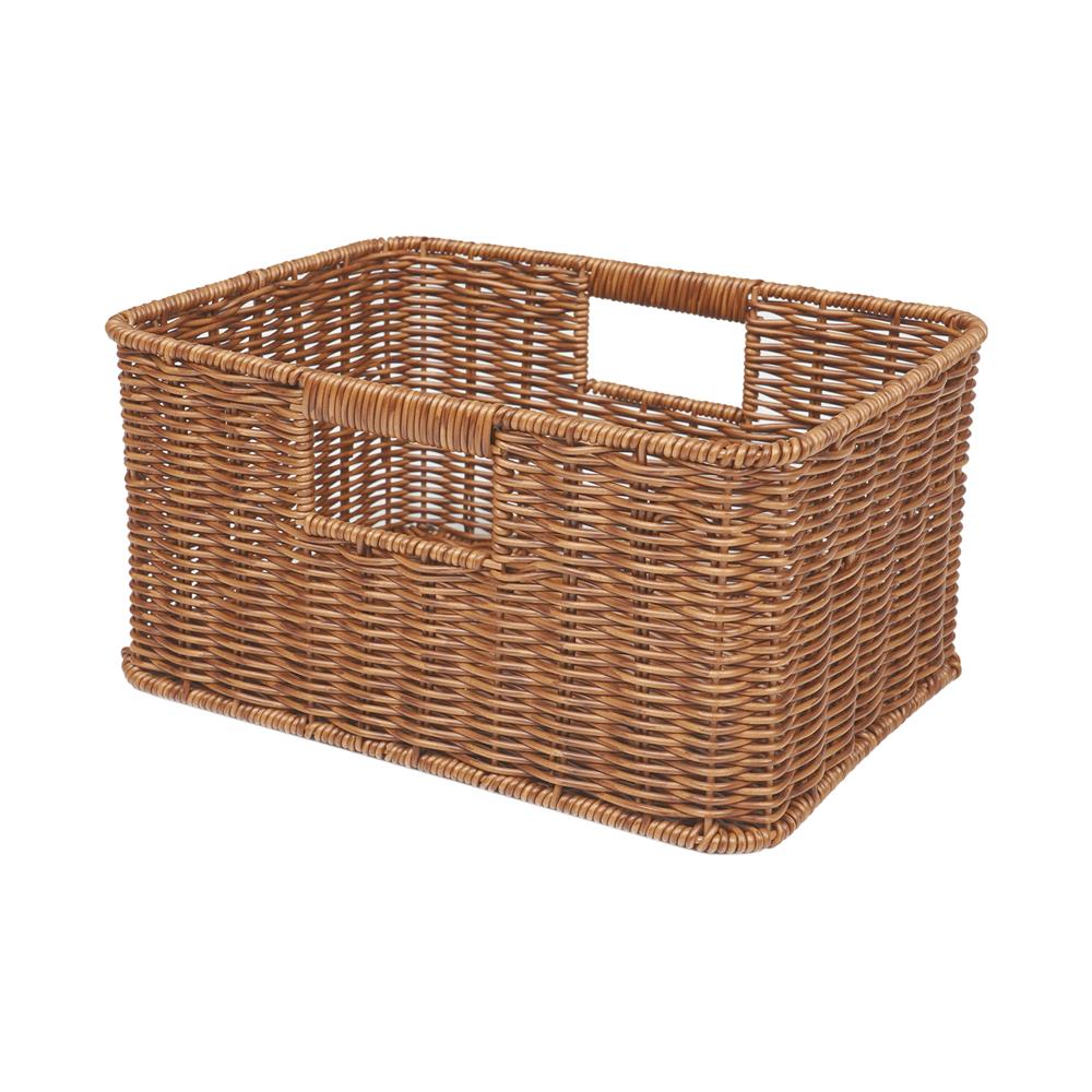 ตะกร้าผ้าเหลี่ยม PLIM SAAN SIZE M สีน้ำตาล_1