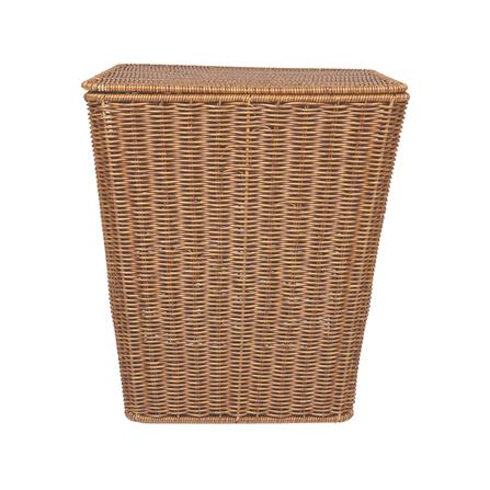 ตะกร้าผ้าเหลี่ยมสูงมีฝา PLIM SAAN สีน้ำตาล_2