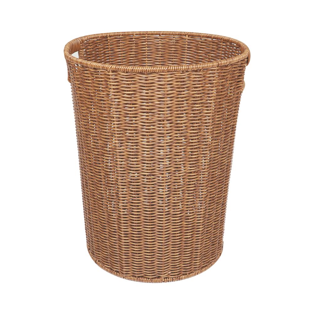 ตะกร้าผ้ากลมสูง PLIM SAAN 35 ซม. สีน้ำตาล