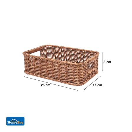 ตะกร้าผ้าเหลี่ยมเตี้ย PLIM SAAN SIZE S สีน้ำตาล_7
