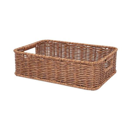 ตะกร้าผ้าเหลี่ยมเตี้ย PLIM SAAN SIZE M สีน้ำตาล