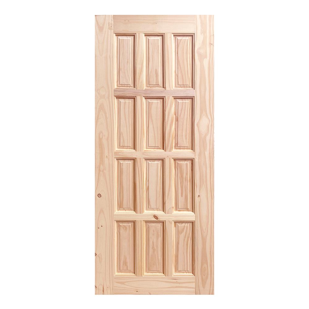 ประตูไม้สนนิวซีแลนด์ MODERN DOORS CE-121 ลวดลาย 80X200 ซม. สีธรรมชาติ ไม่เจาะลูกบิด