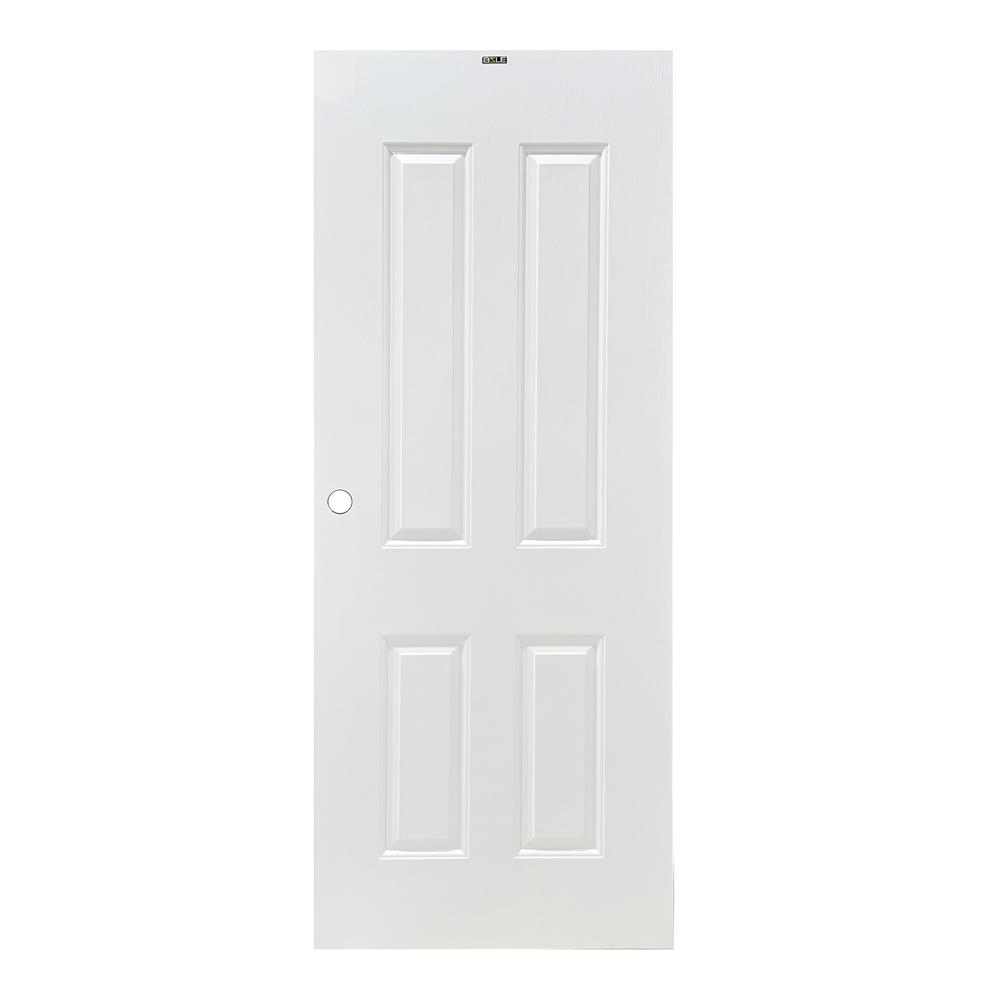 ประตูภายนอก UPVC AZLE L-35 80X200 ซม. สีขาว เจาะลูกบิด
