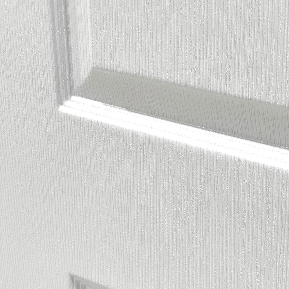 ประตูภายนอก UPVC AZLE L-35 80X200 ซม. สีขาว เจาะลูกบิด