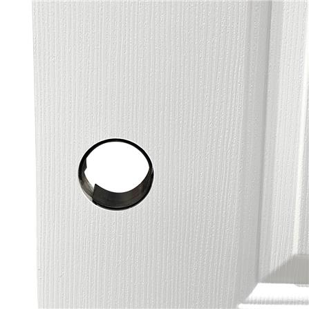 ประตูภายนอก UPVC AZLE L-35 80X200 ซม. สีขาว เจาะลูกบิด_2