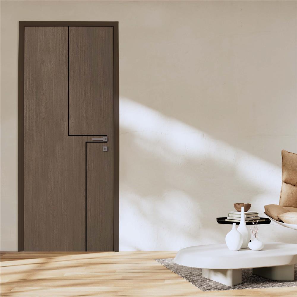 ประตูภายใน UPVC เจาะลูกบิด MODERNWOOD LMWNR15 80X200 ซม. สีโอ๊ค