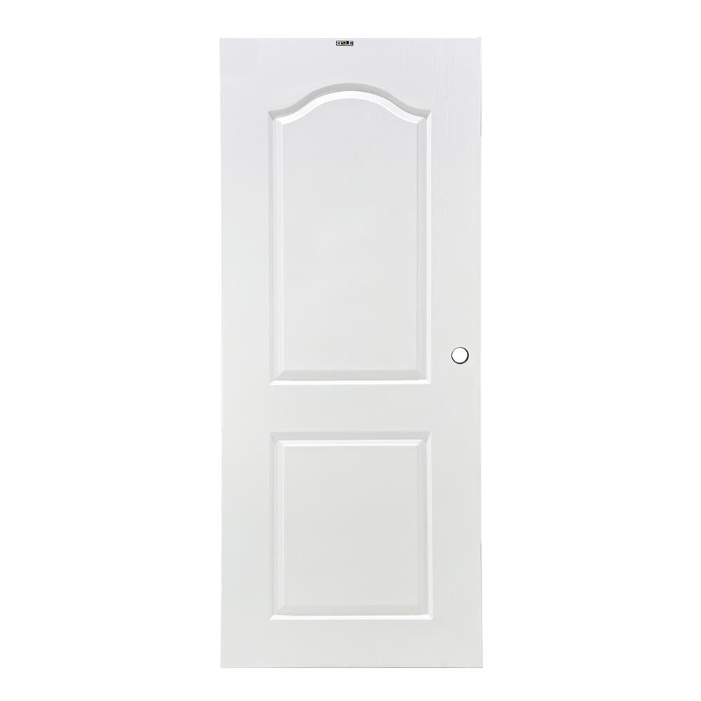 ประตูภายนอก UPVC AZLE L-85 80X200 ซม. สีขาว เจาะลูกบิด