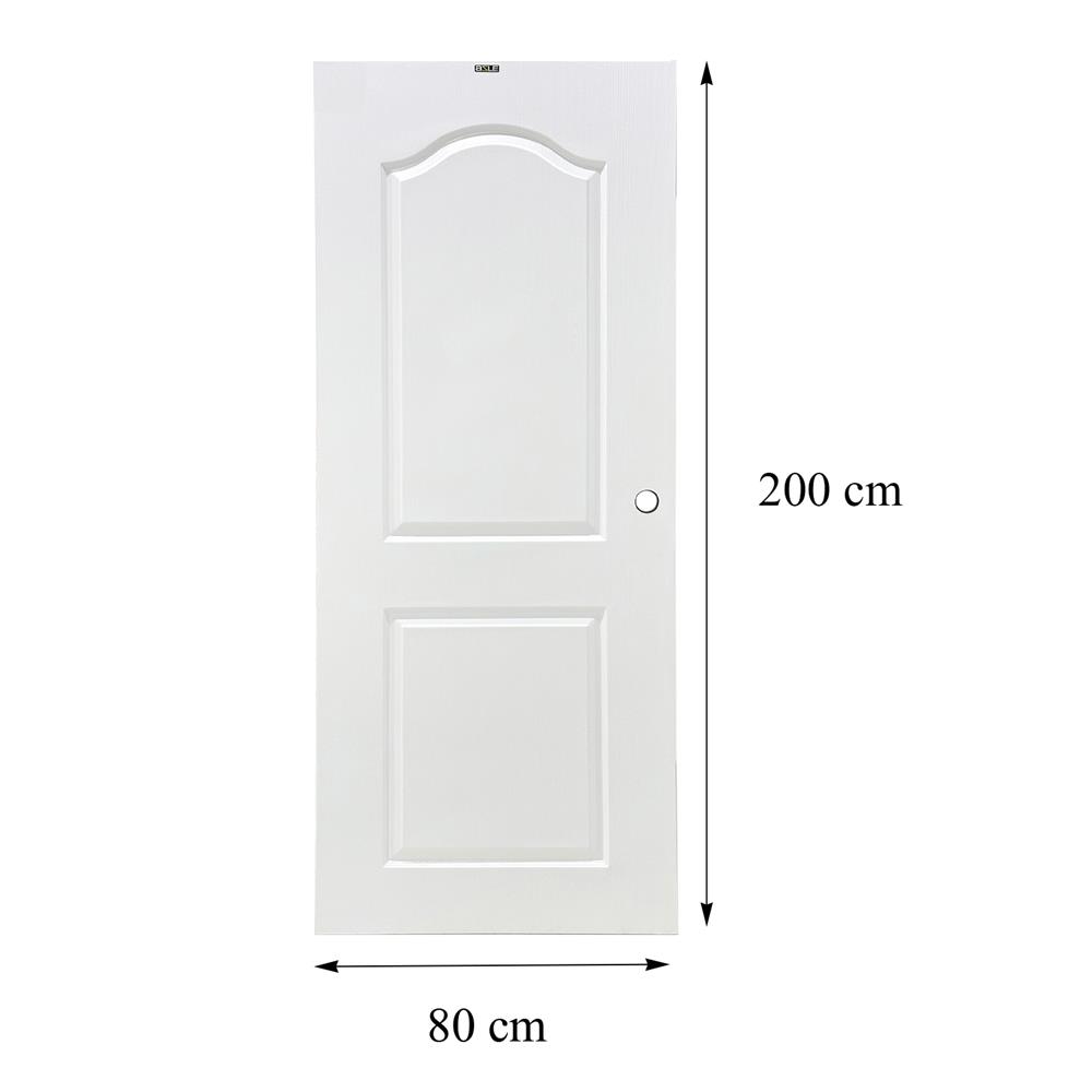 ประตูภายนอก UPVC AZLE L-85 80X200 ซม. สีขาว เจาะลูกบิด