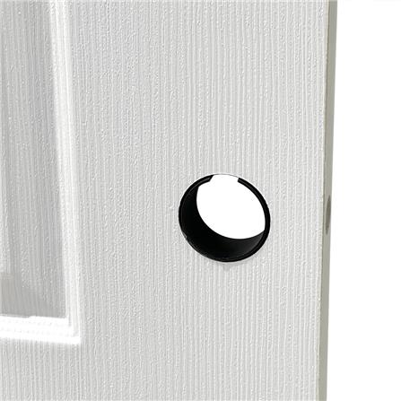 ประตูภายนอก UPVC AZLE L-85 80X200 ซม. สีขาว เจาะลูกบิด_2