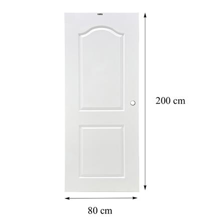 ประตูภายนอก UPVC AZLE L-85 80X200 ซม. สีขาว เจาะลูกบิด_7