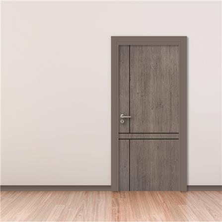 ประตูภายใน UPVC MODERNWOOD LMWNR10 80X200 ซม. สีเกรย์โอ๊ค เจาะลูกบิด_4