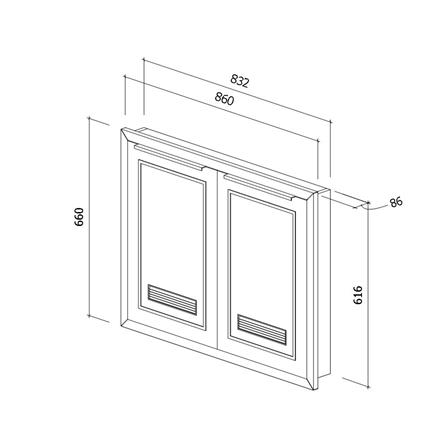 บานซิงค์คู่ช่องระบาย STARMARK KYLIE 80x60 ซม. สีโอ๊ก V1_3