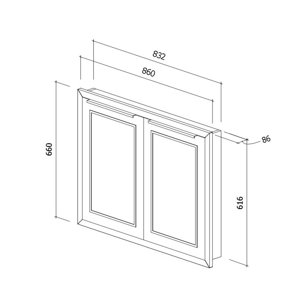 บานซิงค์คู่ STARMARK KYLIE 80x60 ซม. สีครีม V1