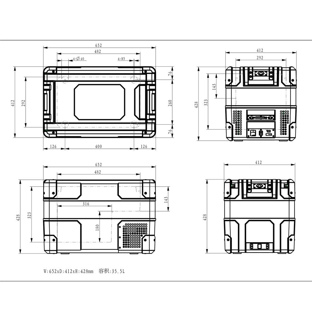 ตู้เย็นแช่แข็งพกพา MYCOOLMAN CCP36 36 ลิตร สีเทา/ดำ