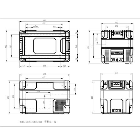 ตู้เย็นแช่แข็งพกพา MYCOOLMAN CCP36 36 ลิตร สีเทา/ดำ_4