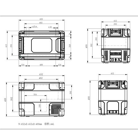 ตู้เย็นแช่แข็งพกพา MYCOOLMAN CCP44 44 ลิตร สีเทา/ดำ_3