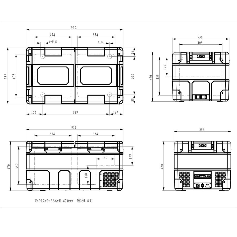 ตู้เย็นแช่แข็งพกพา MYCOOLMAN CCP85DZ 85 ลิตร สีเทา/ดำ