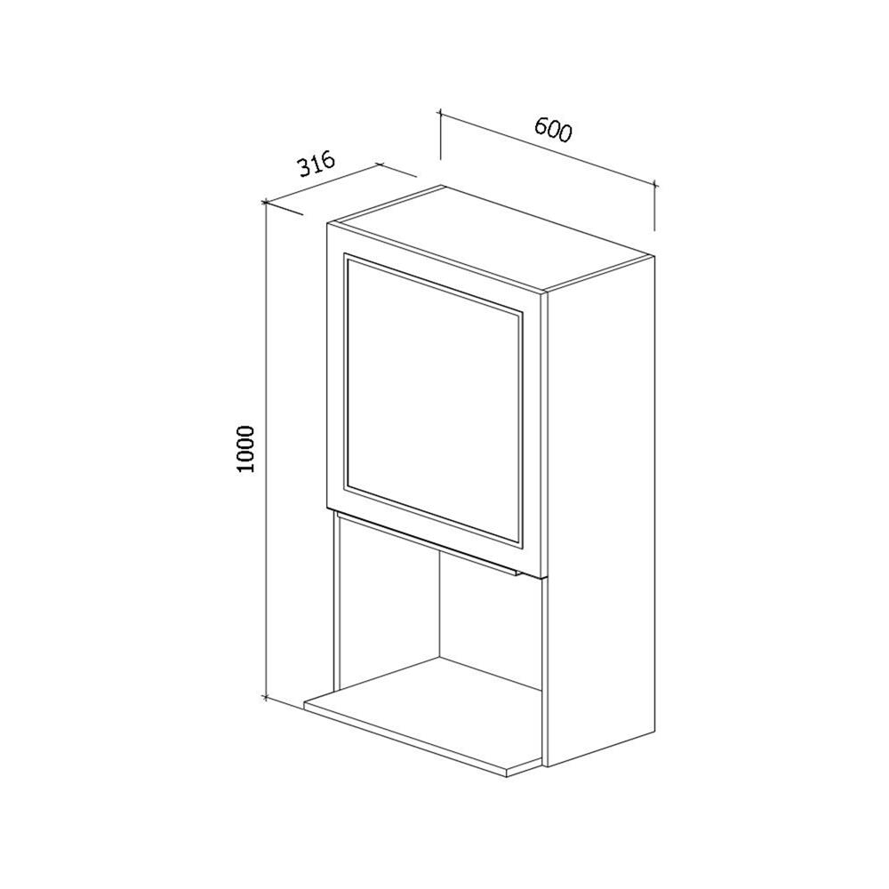ตู้แขวนไมโครเวฟบานเปิดขวา STARMARK KYLIE 60x100 ซม. V1 สีน้ำตาล