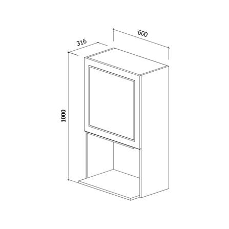 ตู้แขวนไมโครเวฟบานเปิดขวา STARMARK KYLIE 60x100 ซม. V1 สีน้ำตาล_3