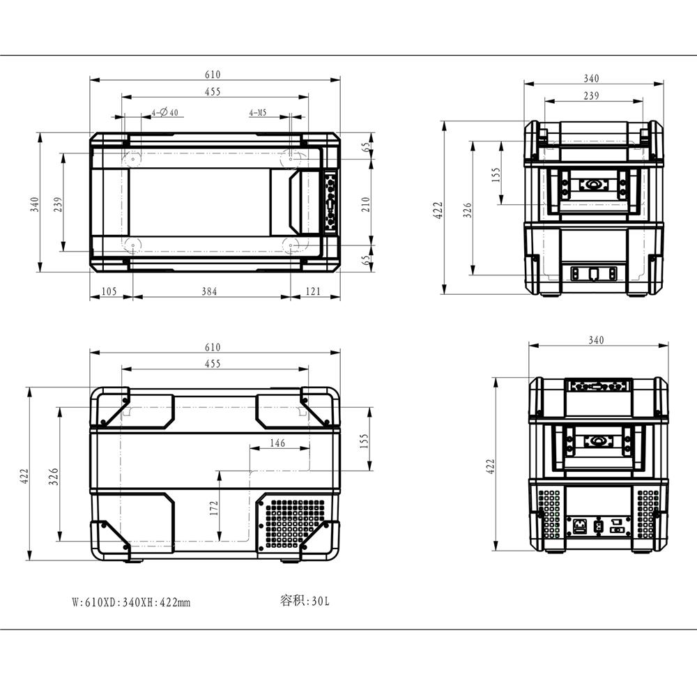 ตู้เย็นแช่แข็งพกพา MYCOOLMAN CCP30 30 ลิตร สีเทา/ดำ