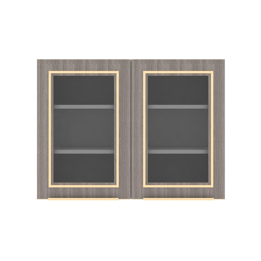 ตู้แขวนคู่บานกระจก STARMARK KYLIE 80x60 ซม. V1 สีโอ๊ก