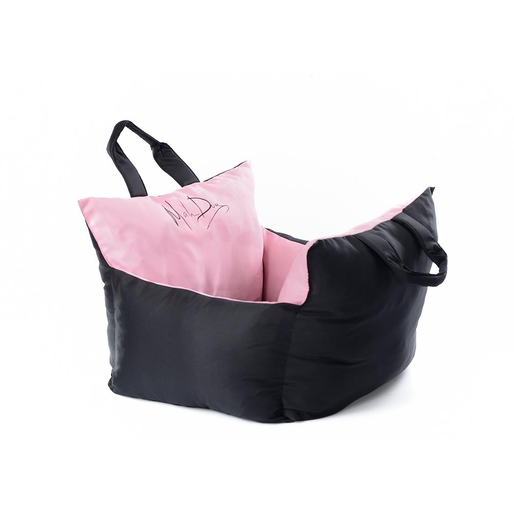 คาร์ซีทสุนัข MAHDUM ELEGANT 80 ซม. สีดำ/ชมพู