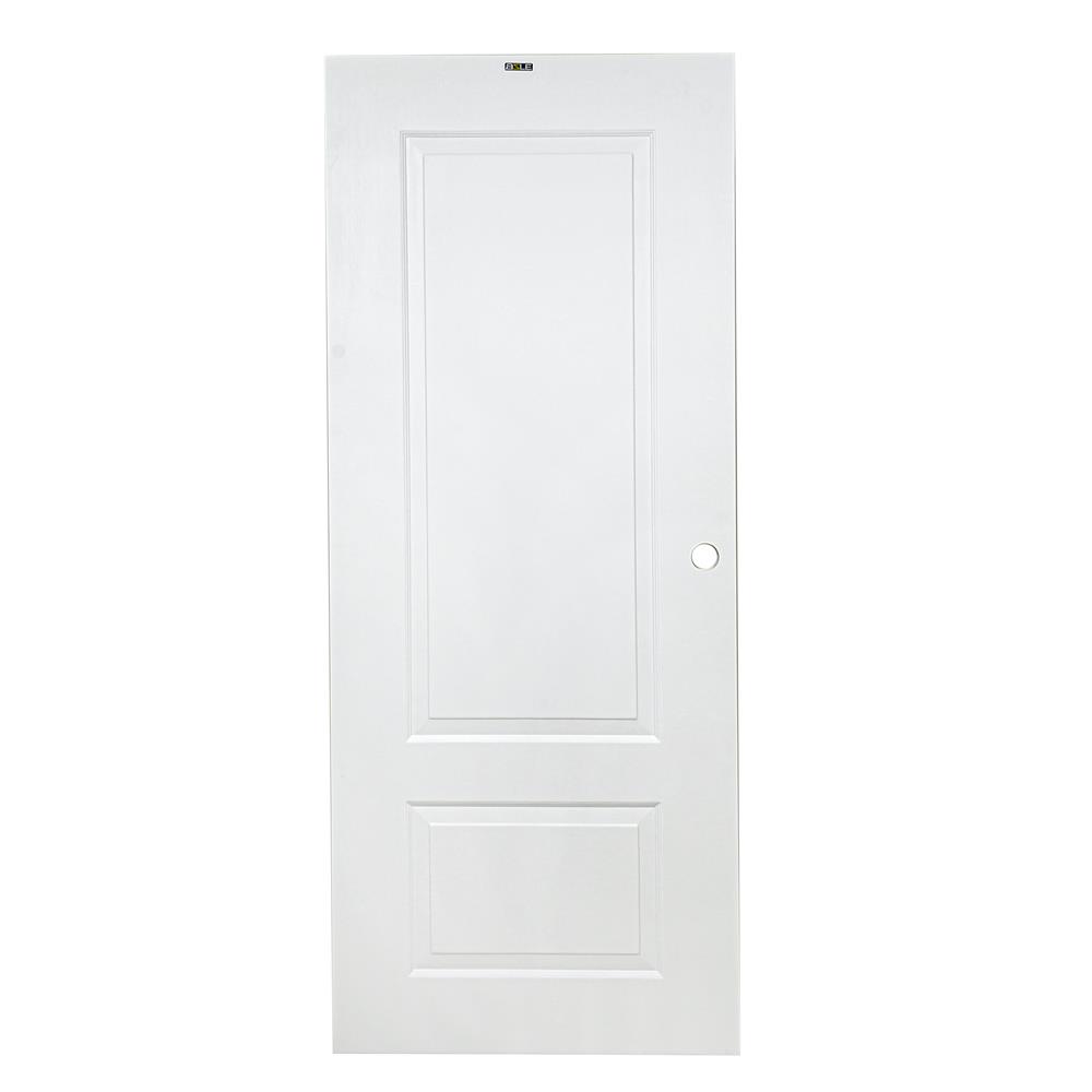ประตูภายนอก UPVC AZLE PZ N2 80X200 ซม. สีขาว เจาะลูกบิด