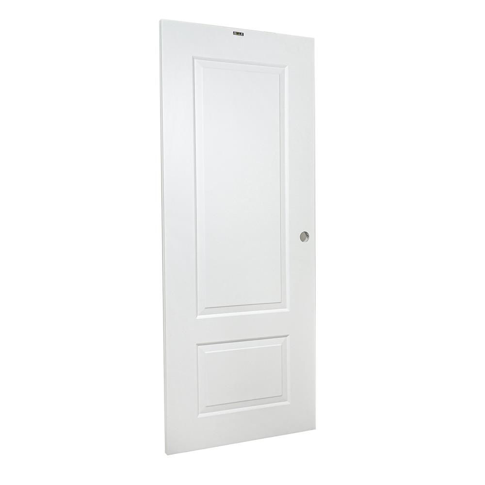 ประตูภายนอก UPVC AZLE PZ N2 80X200 ซม. สีขาว เจาะลูกบิด